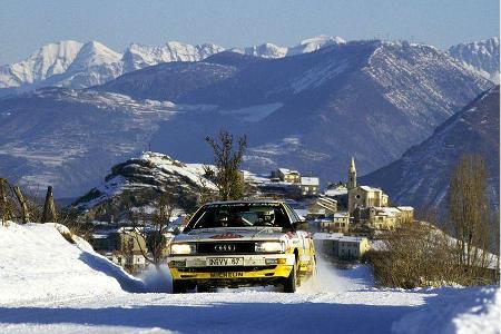Die gefährlichen Gruppe B-Renner sind ab 1987 verboten. Weil Audi für das neue Gruppe A-Reglement kein konkurrenzfähiges Aut...