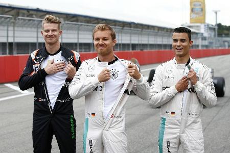 Rosberg, Hlkenberg & Wehrlein - Mercedes Track Day - Hockenheim - 28. Juni 2016