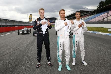 Rosberg, Hlkenberg & Wehrlein - Mercedes Track Day - Hockenheim - 28. Juni 2016