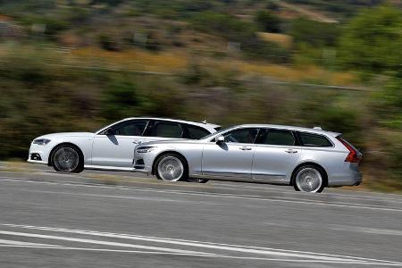 Volvo V90, Audi A6 Avant, Fahrvergleich, AMS 1316