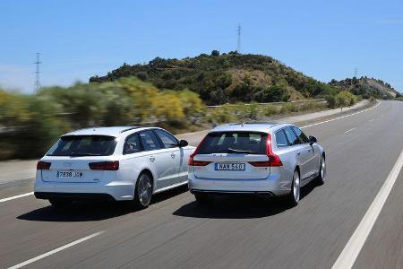 Volvo V90, Audi A6 Avant, Fahrvergleich, AMS 1316