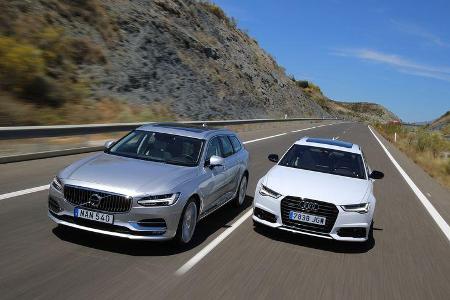 Volvo V90, Audi A6 Avant, Fahrvergleich, AMS 1316