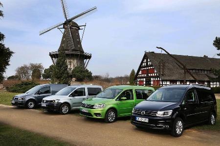 VW erfindet den Caddy mit Generation vier nicht neu: die Optik wird leicht überarbeitet, ...
