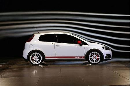 Entgegen der anders lautenden Vermutung attestiert der Windkanal dem Abarth Grande Punto keinen übermäßig guten cW-Wert.