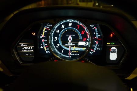 Lamborghini Aventador Roadster, Rundinstrumente