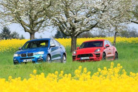 BMW X4 M40i, Porsche Macan GTS, Frontansicht