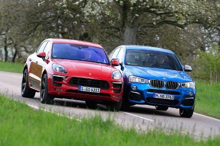 BMW X4 M40i, Porsche Macan GTS, Frontansicht