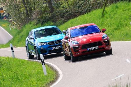 BMW X4 M40i, Porsche Macan GTS, Frontansicht