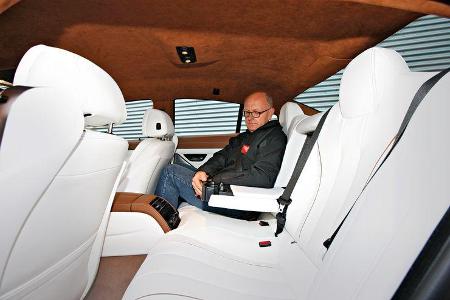 BMW 640d Gran Coupé, Rücksitz, Beinfreiheit