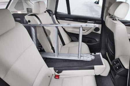 BMW X3 x-Drive 30d, Rücksitze, Leiter