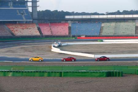 Audi TTS, Peugeot RCZ R, Porsche Cayman GTS, Seitenansicht