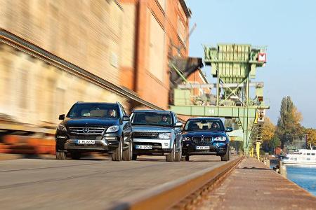 Mercedes ML, BMW X5, Range Rover Sport