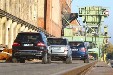 Mercedes ML, BMW X5, Range Rover Sport
