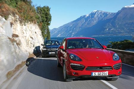 BMW X5 M50d, Porsche Cayenne S Diesel, Frontansicht