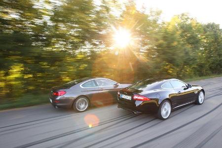 BMW 650i, Jaguar XK 5.0 V8 Portfolio, Seitenansicht