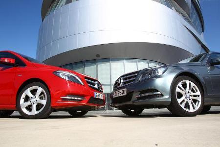 Mercedes B 200, Mercedes C 180, Frontpartie