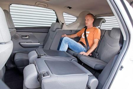 Toyota Prius Plus Life, Rücksitz, Zweite Reihe