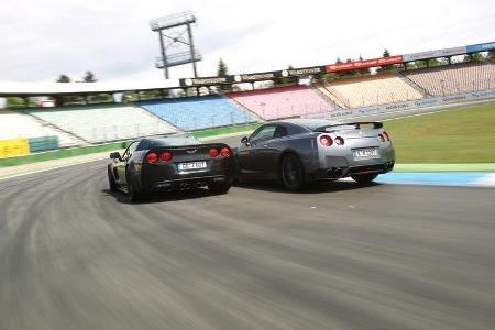 Chevrolet Corvette Z06, Nissan GT-R, Heck