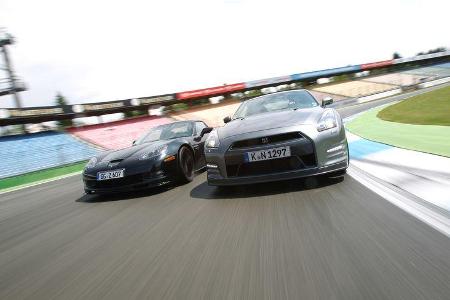 Chevrolet Corvette Z06, Nissan GT-R, Frontansicht