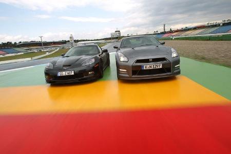 Chevrolet Corvette Z06, Nissan GT-R, Frontansicht
