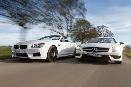 BMW M 6 Cabrio, Mercedes SL 63 AMG, Frontansicht