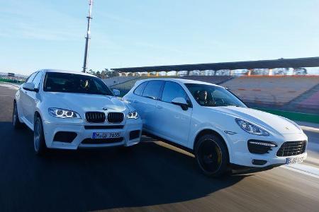 BMW X6 M, Porsche Cayenne Turbo S, Frontansicht