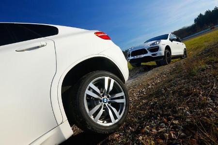 BMW X6 M, Porsche Cayenne Turbo S, Gelände