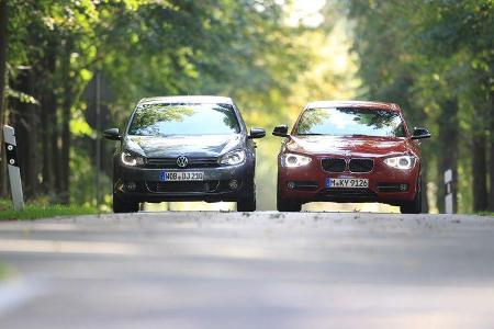 VW Golf 1.4 TSI Highline, BMW 118i Sport Line, Front