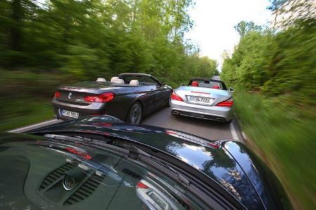 BMW 650i, Mercedes SL 500, Porsche 911 Carrera S