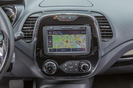 Renault Captur TCe 120, Bildschirm, Mittelkonsole