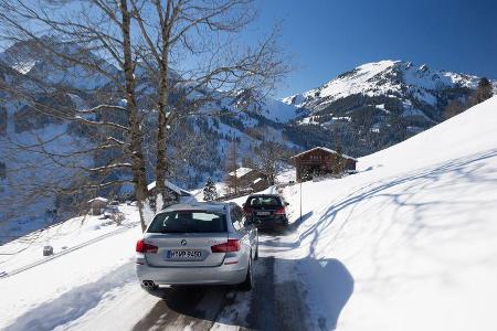 BMW 525d Touring xDrive, Mercedes E 250 CDI T 4matic, Heckansicht
