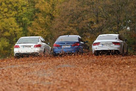 Audi RS7, BMW M5, Mercedes E 63 AMG S, Heckansicht