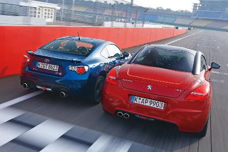 Toyota GT86, Peugeot RCZ 1.6 200 THP, Heckansicht