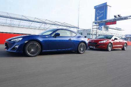 Toyota GT86, Peugeot RCZ 1.6 200 THP, Seitenansicht