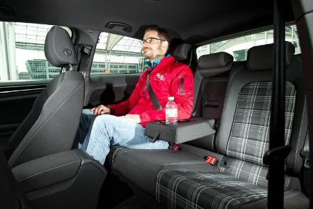 VW Golf GTD, Rücksitz, Beinfreiheit