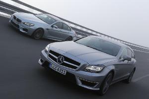 BMW M6 Gran Coup, Mercedes CLS 63 AMG Shooting Brake, Frontansicht