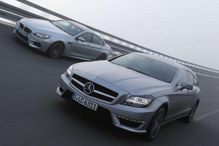 BMW M6 Gran Coup, Mercedes CLS 63 AMG Shooting Brake, Frontansicht