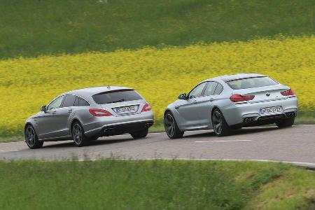 BMW M6 Gran Coup, Mercedes CLS 63 AMG Shooting Brake, Heckansicht