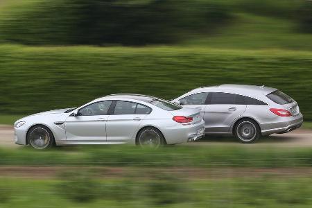 BMW M6 Gran Coup, Mercedes CLS 63 AMG Shooting Brake, Seitenansicht