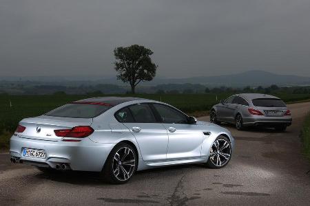 BMW M6 Gran Coup, Mercedes CLS 63 AMG Shooting Brake, Heckansicht