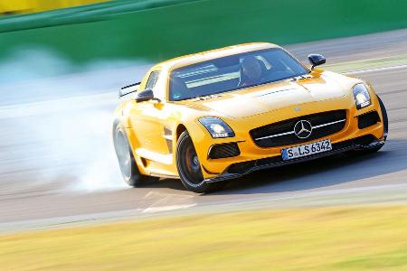 Mercedes SLS AMG Black Series, Frontansicht, Driften