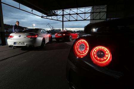 BMW M6 Competition-Paket, Jaguar F-Type R AWD, Nissan GT-R Track Edition