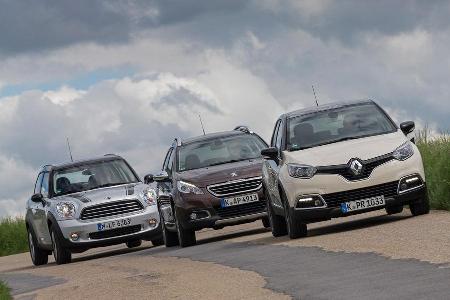 Peugeot 2008 120 VTi, Renault Captur TCe 120, Mini Cooper Countryman