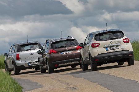 Peugeot 2008 120 VTi, Renault Captur TCe 120, Mini Cooper Countryman