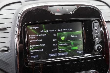 Renault Captur TCe 120, Bildschirm, Bordcomputer