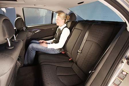 Klassische Noblesse im Fond. Platz ist genug.