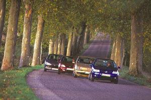 Fiat Punto 1.2 16 V, Ford Fiesta 1.25, Peugeot 206 1.4, VW Polo 1.4 16 V