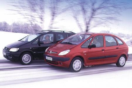 Doppeltest Citroën Xsara Picasso 1.8i 16 V gegen Opel Zafira 1.8 16 V