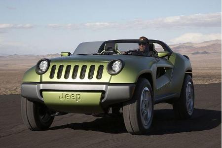 Ebenfalls vorgestellt wurde dort das Geländewagen-Konzept Renegade mit Elektroantrieb.