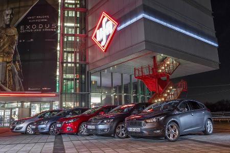 VW Golf, Skoda Octavia, Ford Focus, Mazda 3, Opel Astra